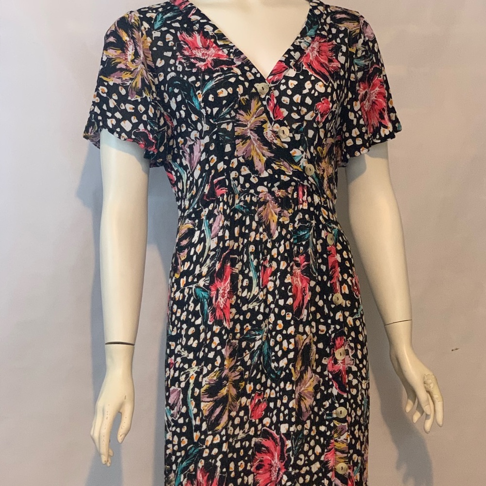 Patrons of Peace faux Wrap Maxi Dress Size M